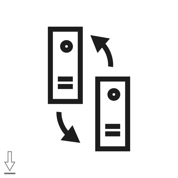 Ikona wymiany informacji — Wektor stockowy