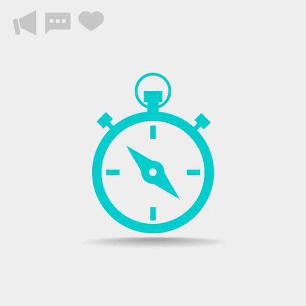 Stopwatch platte pictogram — Stockvector