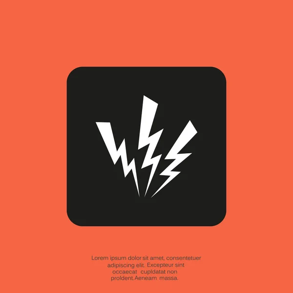 Three lightnings web icon — Stock Vector