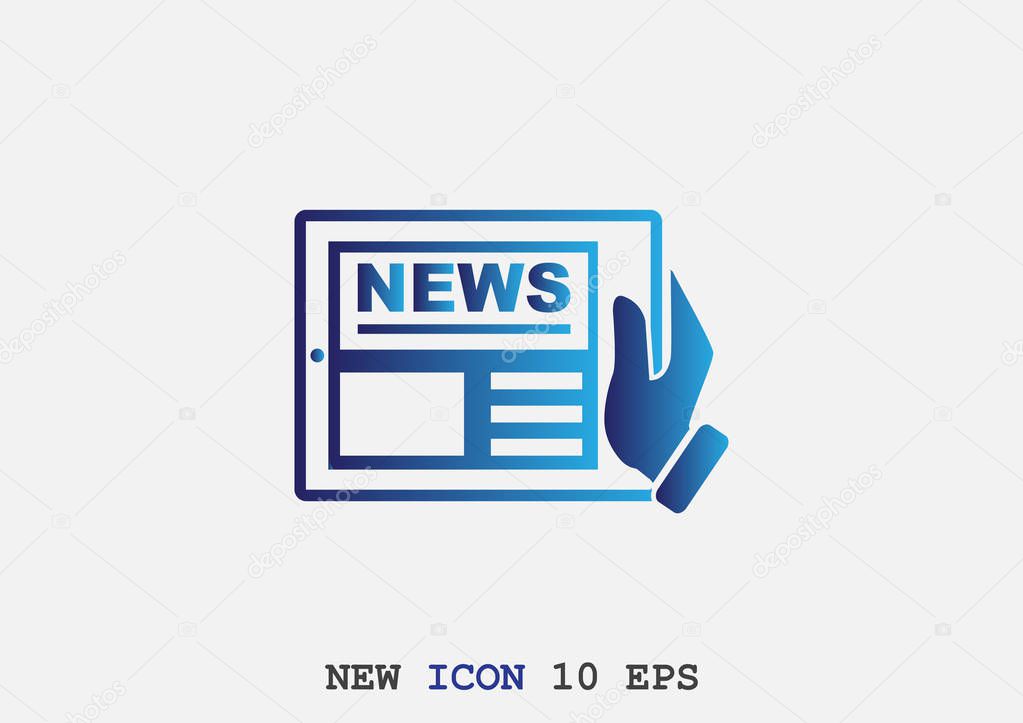 Simple newspaper web icon