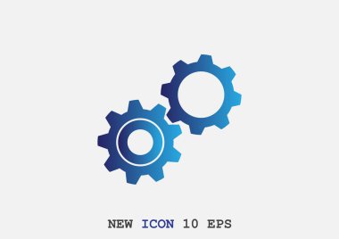 Yuvarlak vites basit simgesi 