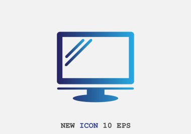 Boş monitör ekran web simgesi