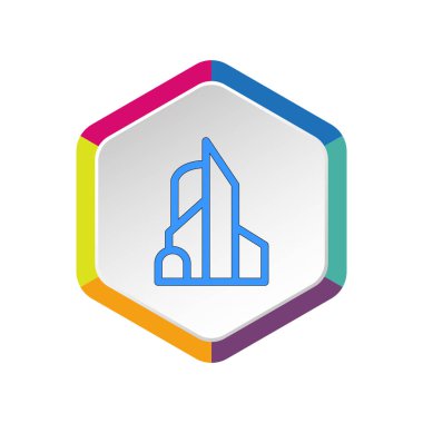 Otel Web simgesi binası. Vektör çizim