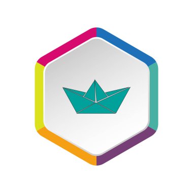 Kağıt gemi basit web simgesi