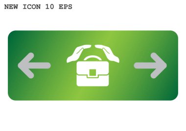 iş tulumu ve el web simgesi. vektör tasarımı