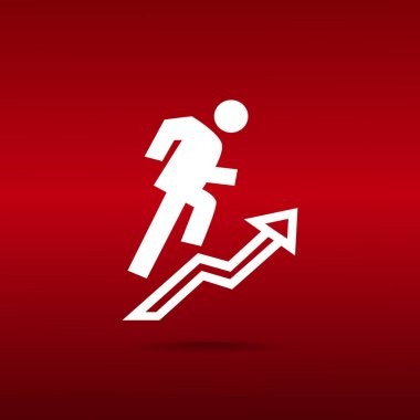  Web simgesi tırmanma işadamı.