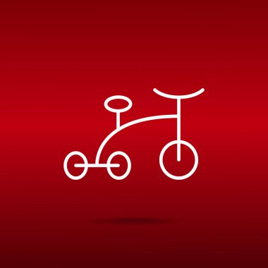 Bebek üç tekerlekli bisiklet basit simgesi