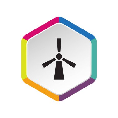 Rüzgar jeneratör simge vektör çizim.