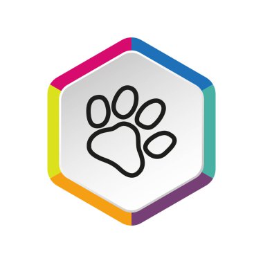 bir köpek web simgesi pençe. vektör tasarımı