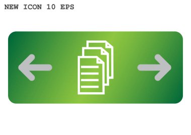 Dosyaları veya belgeleri web simgesi, vektör anahat çizim