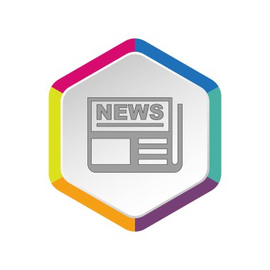 haber web simgesi, anahat vektör çizim