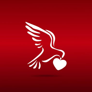 Güvercin, web simgesi. vektör tasarımı 