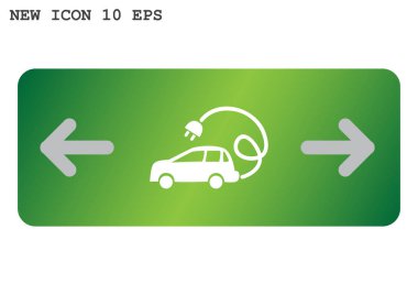 Elektro araba web simgesi. vektör tasarımı 
