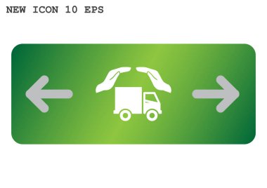 Kargo taşımacılığı sigorta web simgesi. vektör tasarımı