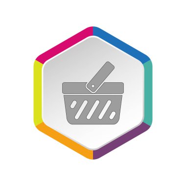 alışveriş sepeti basit simge vektör