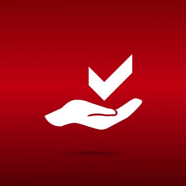 el web simgesi üzerinde onay işareti. vektör tasarımı