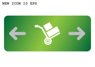 El arabası ile kutuları simge