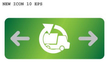 Sevkiyat teslimat kamyonu web simgesi