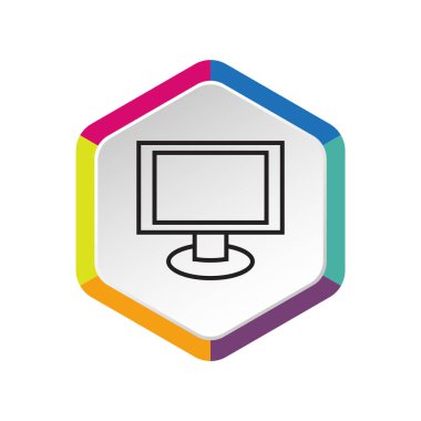 Boş monitör ekran web simgesi