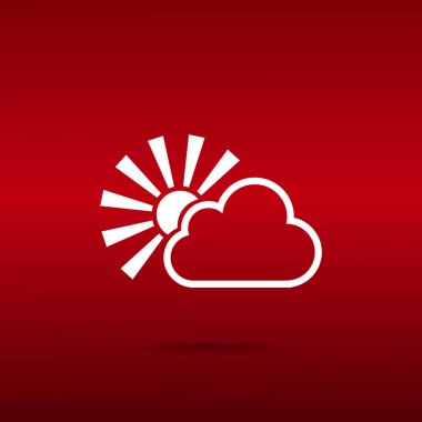 Güneş ve bulut web simgesi.