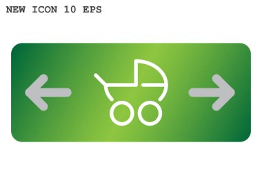 bebek arabası web simgesi. vektör tasarımı