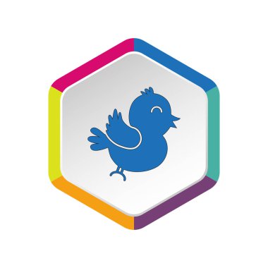 Web kuş simgesi. Vektör tasarımı