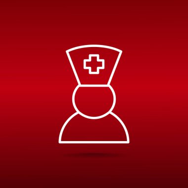 Hemşire web simgesi. vektör tasarımı