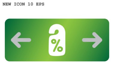 etiketi ile yüzde işareti web simgesi. vektör tasarımı    