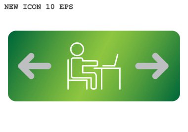 dizüstü web simgesi kullanan adam.