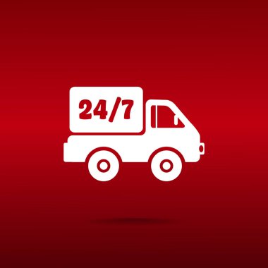 Sevkiyat teslimat kamyonu web simgesi