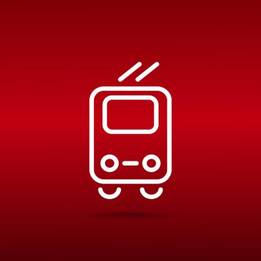 troleybüs web simgesi, vektör tasarımı