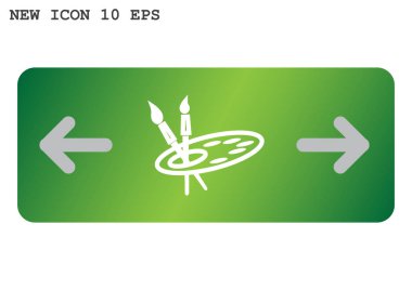 Resim paleti ile vektör çizim çizim için Boya fırçaları