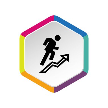  Web simgesi tırmanma işadamı.