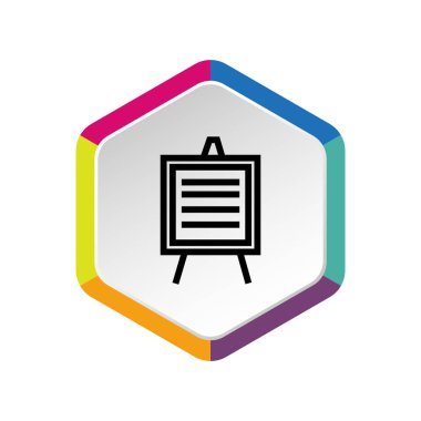 yazı tahtası web simgesi. vektör tasarımı