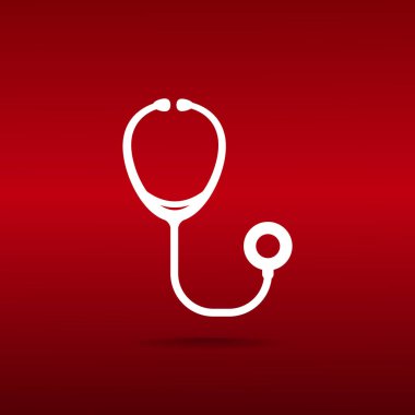 Stetoskop basit web simgesi 