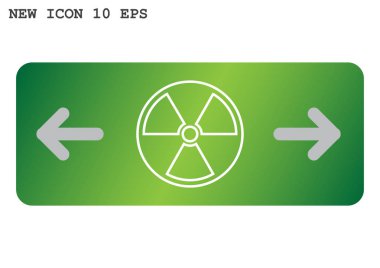Bir radyasyon işaret basit simgesi