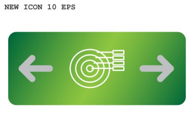 Yüzde kavramı yuvarlak web simgesi, anahat vektör çizim