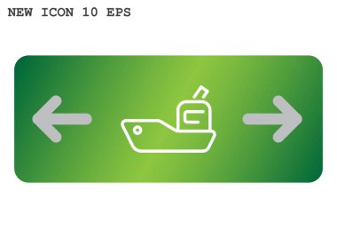 kargo gemisi simgesi. vektör illüstrasyonu