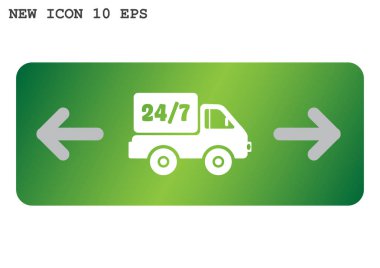 Sevkiyat teslimat kamyonu web simgesi