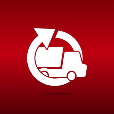 Sevkiyat teslimat kamyonu web simgesi