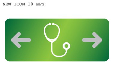 Stetoskop basit web simgesi 