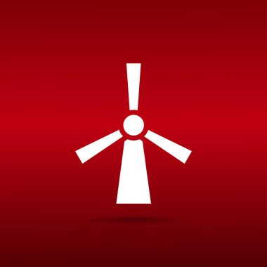 Rüzgar jeneratör simge vektör çizim.