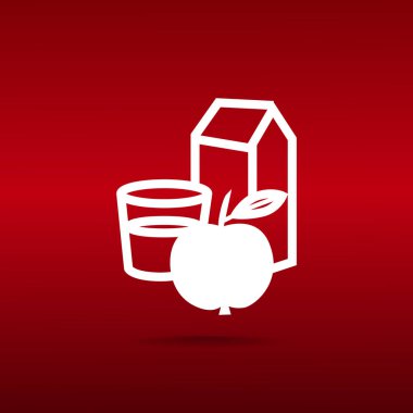 Bir bardak süt ile elma 