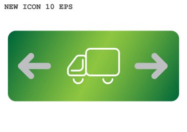 Sevkiyat teslimat kamyonu web simgesi