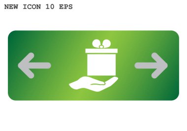 onun el web simgesi olarak Hediyelik. vektör tasarımı