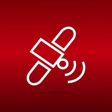 Uzay İstasyonu ince çizgi simgesi