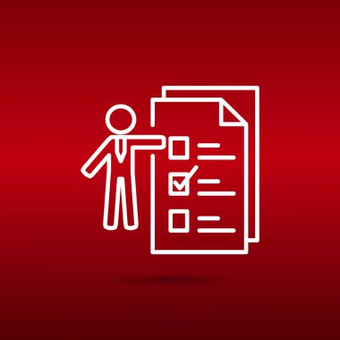 İşadamı denetim listesi simgesi