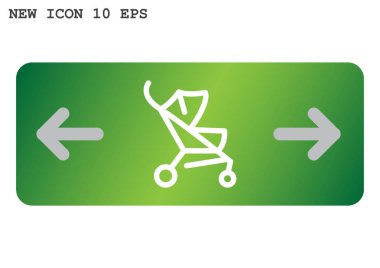 bebek arabası web simgesi. vektör tasarımı