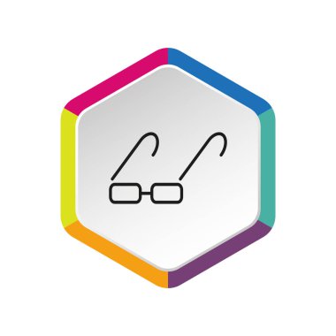 Gözlük web simgesi. vektör tasarımı