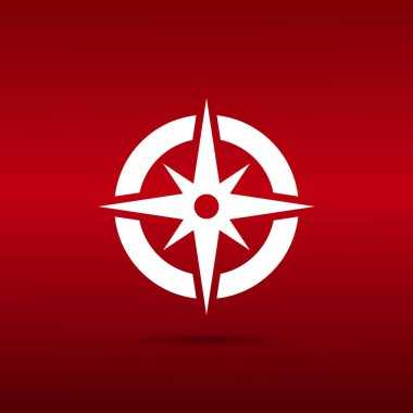 Pusula web simgesi ile Rüzgar gülü